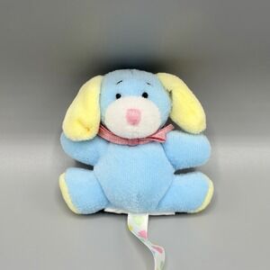 Vintage Baby Ganz Pacifier Pal Fastener Blue Yellow White Bear NEW